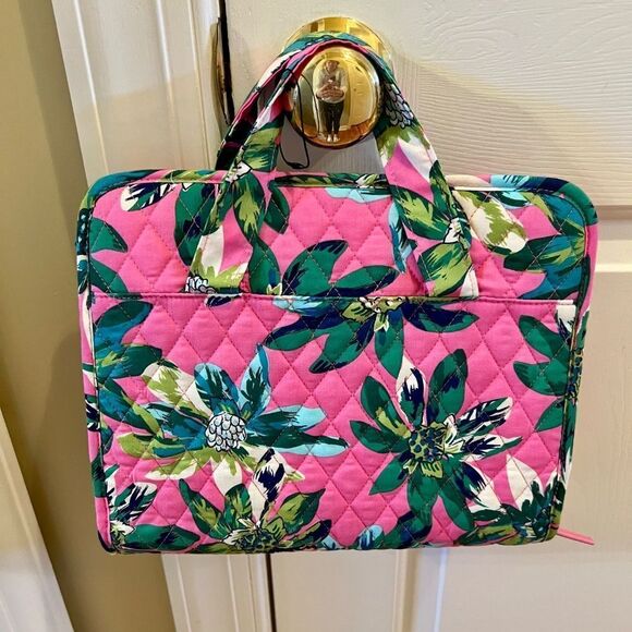 NWOT Vera Bradley Tropical Pink Paradise Makeup Travel & Crossbody Bag Set - Picture 2 of 9
